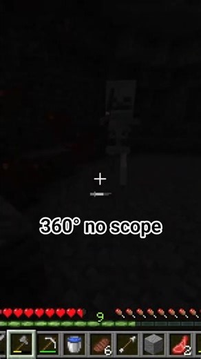 360° no scope by skeleton #minecraft #funny