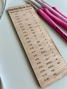 Uk/us/canada Metric (mm) Crochet Hook Size Conversion Chart Card - Etsy Australia