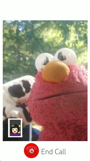 Elmo Calls Elmo a pretend Gladys the Cow #sesamestreet #elmocalls