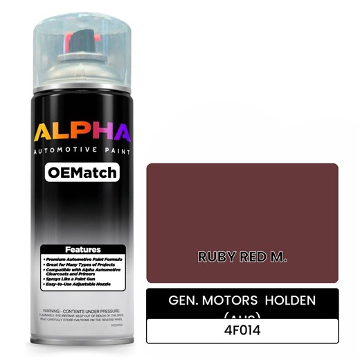 GEN. MOTORS HOLDEN (AUS) RUBY RED M. 4F014 | OEMatch Automotive Sprayc