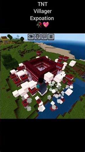 tnt explotion villager #minecraft #viral #villager #tnt