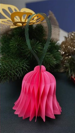 Handmade Paper Christmas Bell 🎄✨ Sustainable Holiday Decor