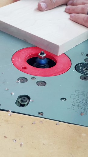 Yeah that’s right chamfer that edge #teamchamfer #routertable #woodworking