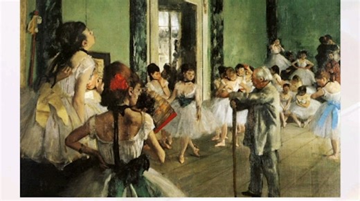 《舞蹈课》创意构图和张弛对比营造出一节生动的舞蹈课 一分钟艺术 世界名画 艺术分享 自我提升 美的修养 荷兰