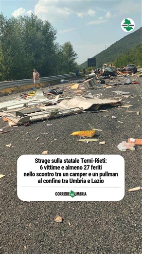Drammatico incidente sulla statale Terni-Rieti: 6 vittime e almeno 27 feriti nello scontro