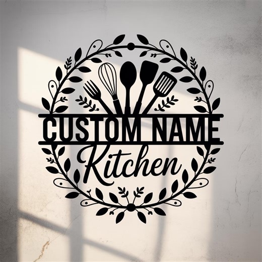 Custom Metal Kitchen Sign, Family Name Decor, Housewarming Gift - Etsy
