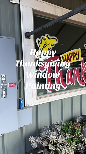 Happy Thanksgiving Window Painting Tutorial