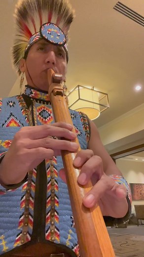 Serene sounds of the flute. #nativeamericanheritagemonth #flute #fluteplayer #indigenous #native #tradition #culture #healing #balance | Tony Duncan Music & Dance