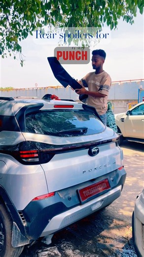 Give your Tata Punch a sportier and more premium rear look #TataPunch #TataPunchSpoiler