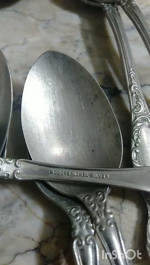 VINTAGE ROGER NICKEL SILVER + SPOON FORK TEASPOON COLLECTION #YOUTUBESHORTS