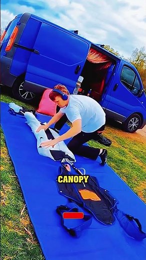 "How to Properly Pack a Parachute 🪂 Safety First!" #parachuting #skydiving #adventuresports