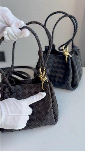 [30-Second Quick Look] Bottega Parachute Shoulder Bag, Brown vs. Black
