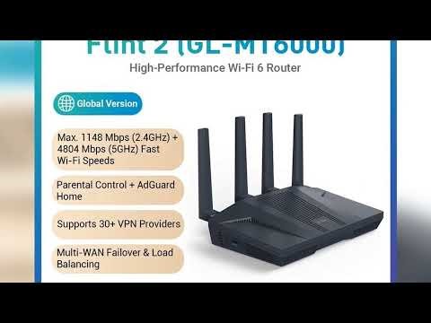 A must-have product #GL.iNet Flint 2 (GL-MT6000) home and office router, 8-Stream Wi-Fi 6 technolo