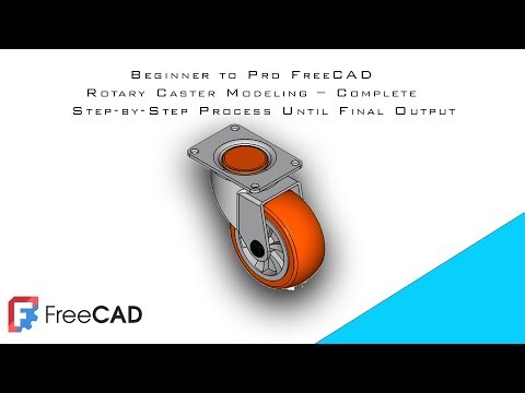 FreeCAD Tutorial: How to make a caster wheel model || By Rahul #freecad #cad #3dmodeling #design