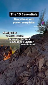 Hiking 101: Do you know the Ten Essentials? The Ten Essentials are life-saving survival items for your outdoor adventures. No matter the length or duration, we recommend you carry these with you on every one of your #52hikes. Make sure these are in your #hiking pack: Navigation - map, compass Sun Protection - sunscreen, hat, sunglasses Insulation - thermal layer Illumination - flashlight, headlamp First Aid Supplies Fire - matches, flint Repair Kit & Tools - tweezers, tape, thread, multi-tool Nu