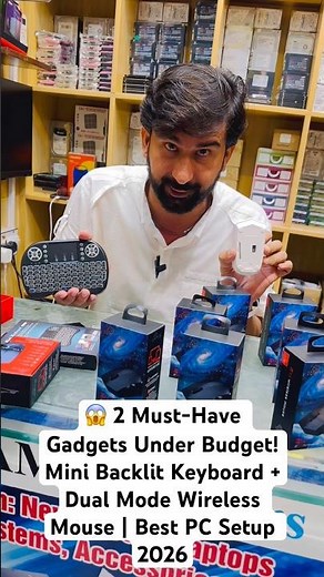😱 2 Must-Have Gadgets Under Budget! Mini Backlit Keyboard + Dual Mode Wireless Mouse | Best PC Setup