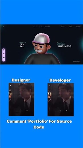 Designer vs Developer 😎 #coding #designer #developer #uidesign #webdevelopment #programming #foryou