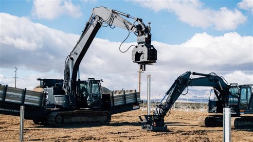 Built Robotics' solar pile installation robot at RE  | Clean Energy Steel Construction Center posted on the topic | LinkedIn
