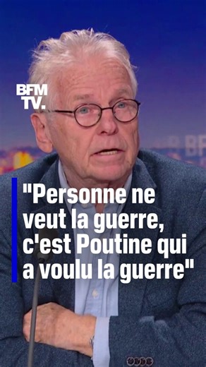 "Personne ne veut la guerre, c'est Poutine qui a voulu la guerre", déclare Daniel Cohn-Bendit | BFMTV
