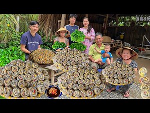 Bánh Tráng Lụi Tôm Thịt, Mắm Me | Món Ăn Vặt Gia Đình Quê Rộn Ràng Đông Vui || Rice paper