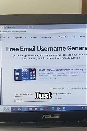 Email username generator