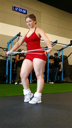 rope🪢 jumping 🦘 workout with 🍒 Red outfit #ropejumping #workout #shortvideo #shorts