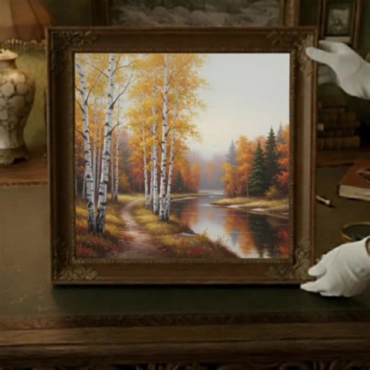 Golden Autumn River – Fall Landscape Digital Wall Art | Rustic Forest Trees & Reflections | Instant Download - Etsy