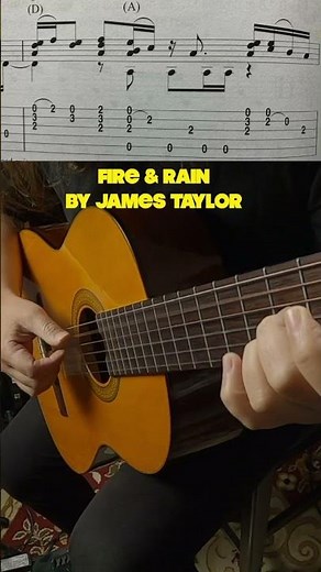 Fire & Rain by James Taylor #fingerstyleguitar #jamestaylor