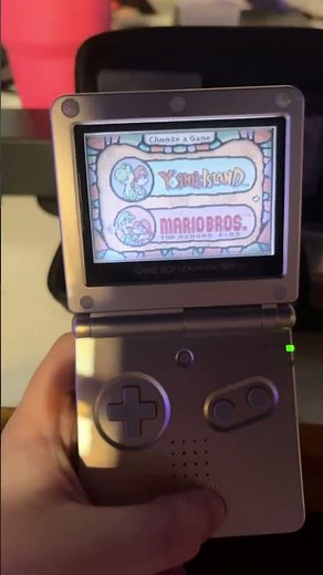 Mario Bros and Yoshi’s Island on GBA SP AGS-001 #nintendo