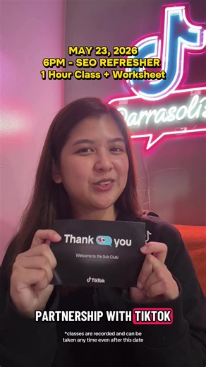 TIKTOK SEO REFRESHER CLASS on May 23, 2026 😉 See you! #seo #tiktokph #tiktokaffiliate #affiliatemarketing