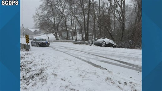 South Carolina Highway Patrol shows photos of winter weather accidents