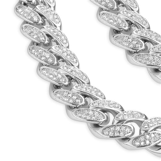 Iced Cuban Chain White Gold | 12mm