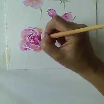Aquarell für Anfänger: Rosen malen (1) / Watercolor for beginners: Roses painting