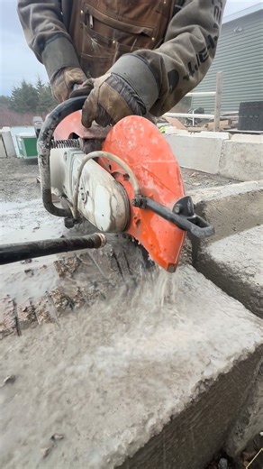 Martin Hodder - Hodder Landscaping on Instagram: "Couple cuts with the Stihl cutoff saw! #stihl #cutoff #concretesaw #cuttingconcrete #stihlcanada #landscaping"