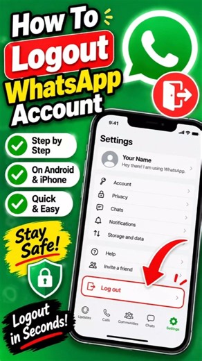 How To Logout WhatsApp Account | WhatsApp Logout on Android & iPhone