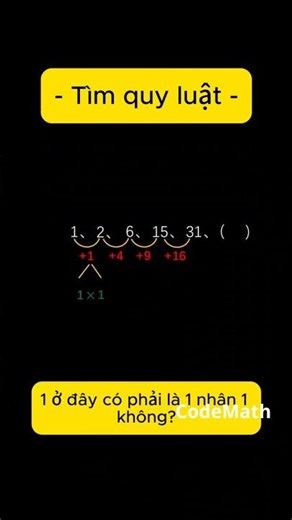 99% người lớn "thua" dãy số tiểu học này! Bạn tìm ra quy luật trong 5s? #toantuduy #CodeMath #TestIQ