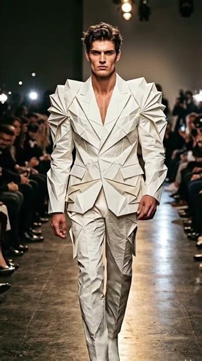 This Origami Outfit Looks Impossible… But It Moves #streetfashion #runwaystyle #avantgarde #fashion
