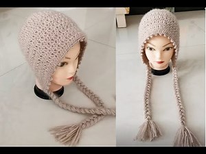 Beautiful braid crochet hat tutorial for beginner