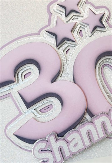 How to make a 3d bubble layered cake topper in Cricut Design Space using our pink bubble alphabet ! I will walk you through how to build it on design Space and build the layers for a perfect 30th cake topper. #cricuttutorials #cricutbeginner #freepng #caketopper #diycaketopper