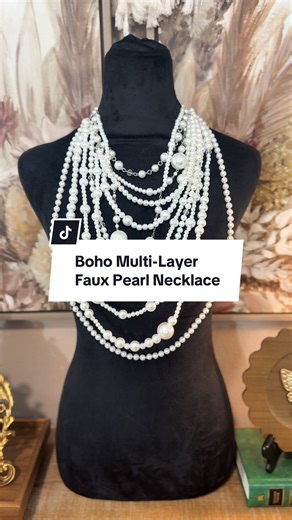 I was sick of buying “statement” necklaces that looked cheap and flat… until I found this. This Boho Multi-Layer Faux Pearl Necklace is the definition of elevated drama. 💎 Featuring cascading strands of glossy faux pearls in mixed sizes, this vintage-inspired layered necklace instantly transforms a basic blazer, dress, or bodysuit into a luxury, editorial look. If you love that old-money aesthetic, Chanel-inspired layering vibe, or boho glam statement style, this is the piece that pulls everyth
