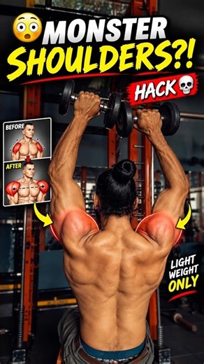😳 MONSTER SHOULDERS?! | Dumbbell Lateral Raise Hack 💀🔥