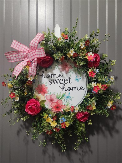 Spring Flowers Wreath - Etsy