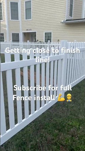 Vinyl Fence Install 👷💪#diy ‪@wambamfence‬