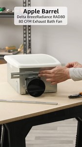 Delta Breez Radiance Exhaust Bathroom Fan 80 CFM Energy Efficient Quiet Operation Brushless Motor with Built-In Thermostat Heater, White