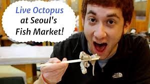 Live Octopus Eating - Noryangjin Fish Market in Seoul