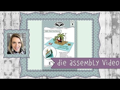 Karen Burniston Die Set #1039 Palm Tree Pop-up Assembly