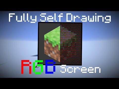 Fully self drawing RGB screen in Minecraft (Only Redstone)