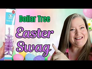 Easter Swag Made With The New Dollar Tree Easter Trees ~ Great Easter Swag DIY