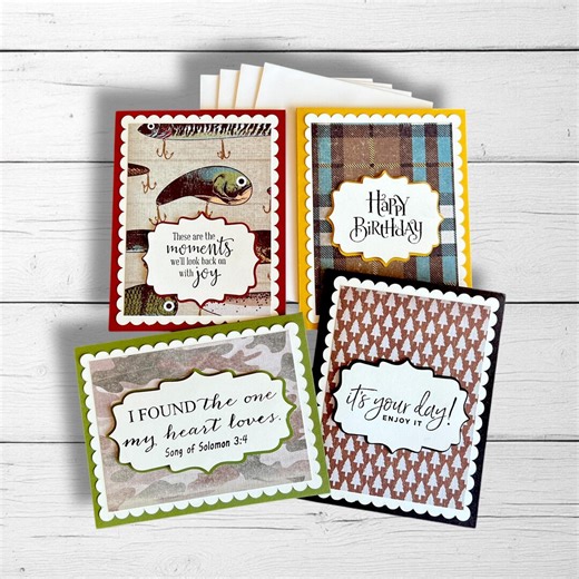 Card Kit, Handmade Greeting Cards Rustic Papers, Solomon 3:4, Happy Birthday and More - Etsy