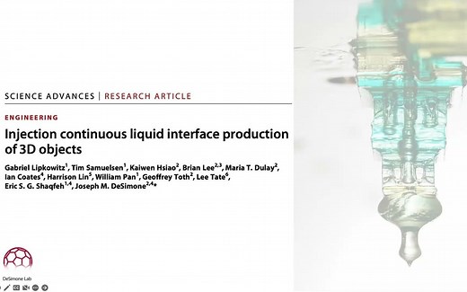 Injection continuous liquid interface production of 3D objects